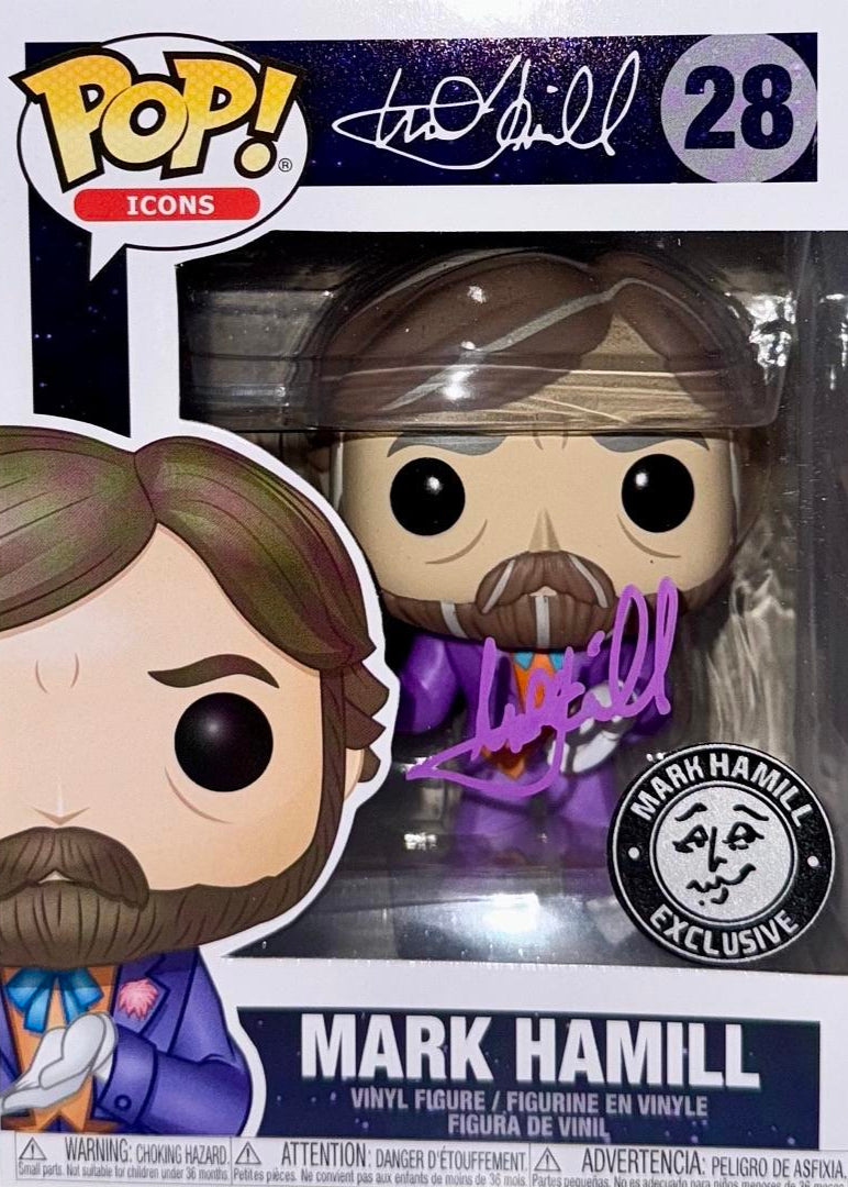Mark Hamill Signed Encapsulated and Graded Funko Pop #28 Joker / Mark Hamill Exclusive - Official Pix COA PSA Graded